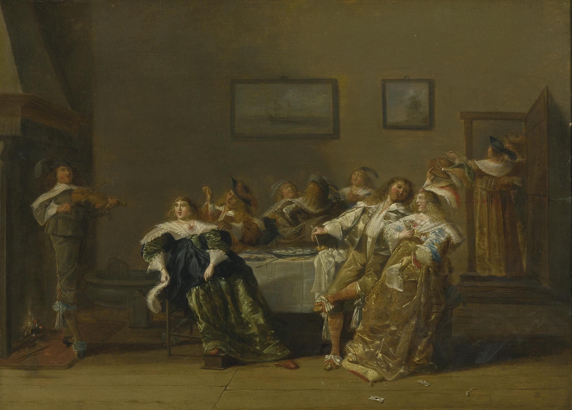 Dirck Hals - Elegant Company In An Interior