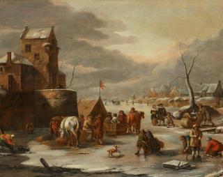 Dirck Maas - Winterlandschaft mit Eisvergnügen