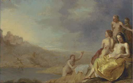 Dirck Van Der Lisse - Diana and Actaeon