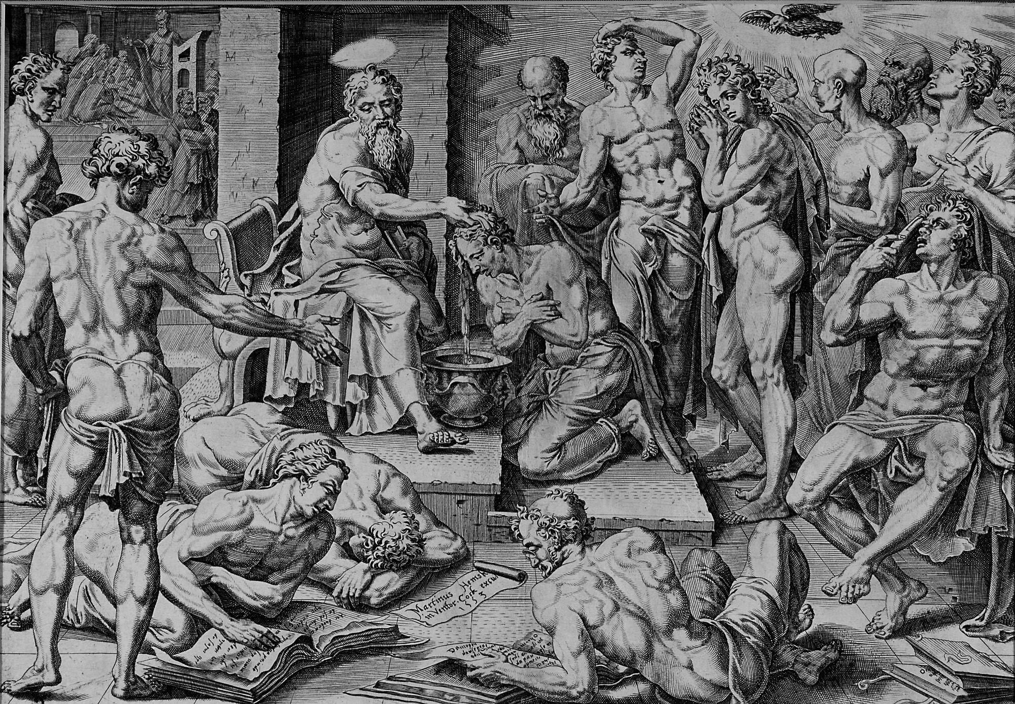 Dirck Volkertsz Coornheert - Paulus tauft in Ephesus.