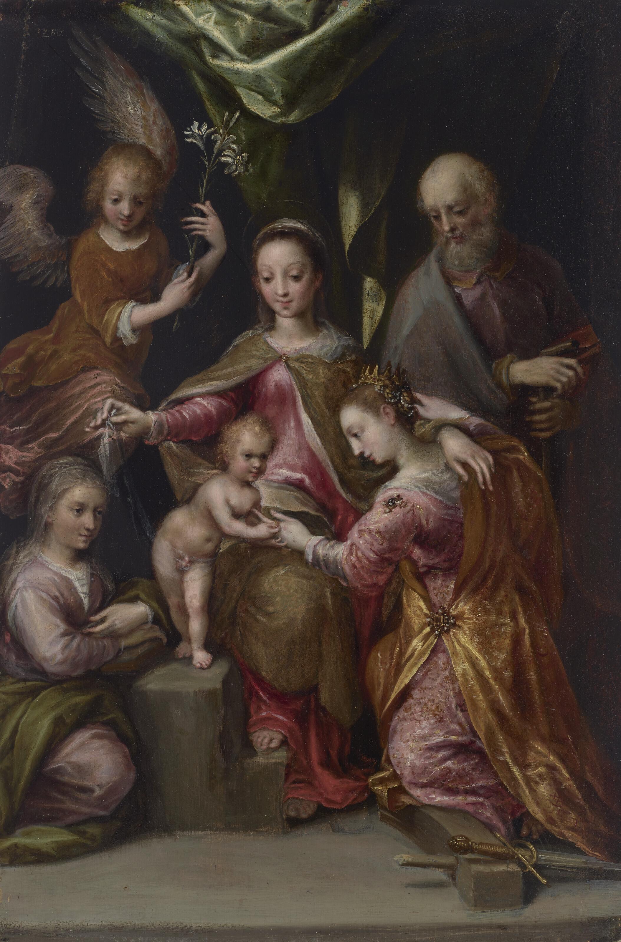 Dirk De Quade Van Ravesteyn - The Mystic Marriage Of Saint Catherine Of Alexandria