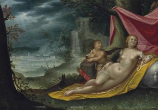 Dirk De Quade Van Ravesteyn - Vénus Et L\'Amour Dans Un Paysage