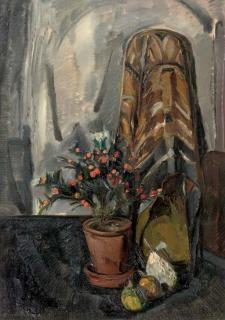 Dirk Filarski - A still life with a cloth and fruits