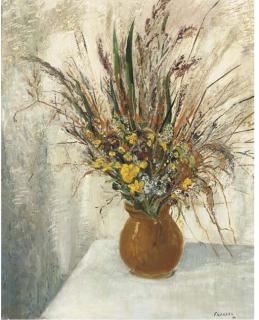 Dirk Filarski - A still life with wild flowers in a jug