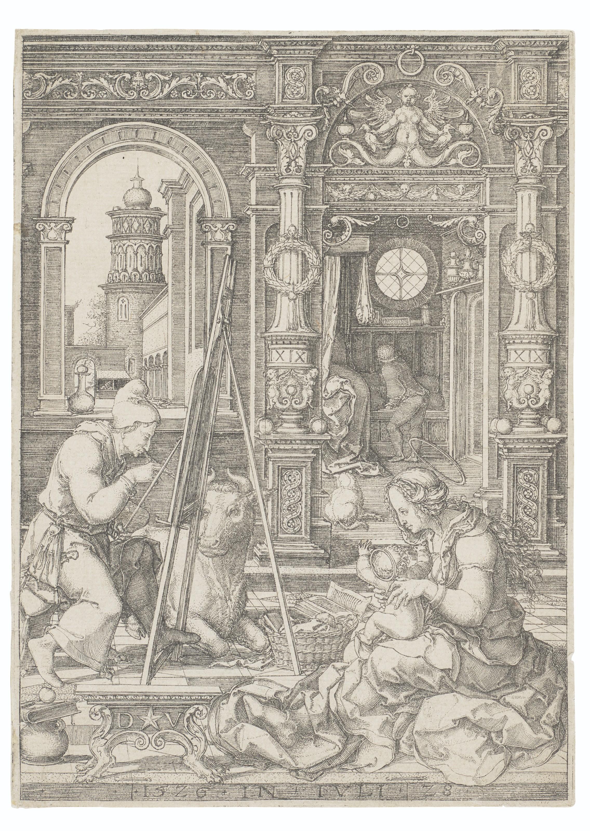 Dirk Jacobsz. Vellert - Saint Luke painting the Virgin