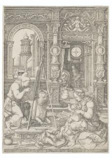 Dirk Jacobsz. Vellert - Saint Luke painting the Virgin