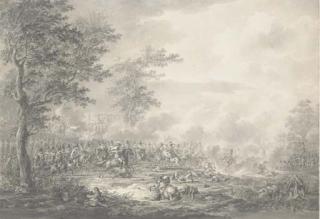 Dirk Langendijk - A cavalry battle
