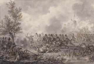 Dirk Langendijk - A cavalry battle