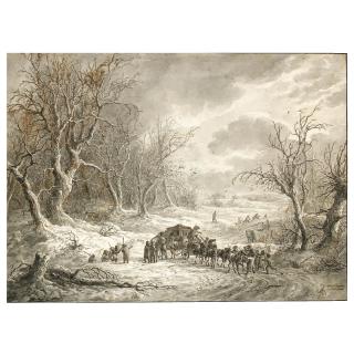 Dirk Langendijk - A Stage Coach Held Up By Bandits