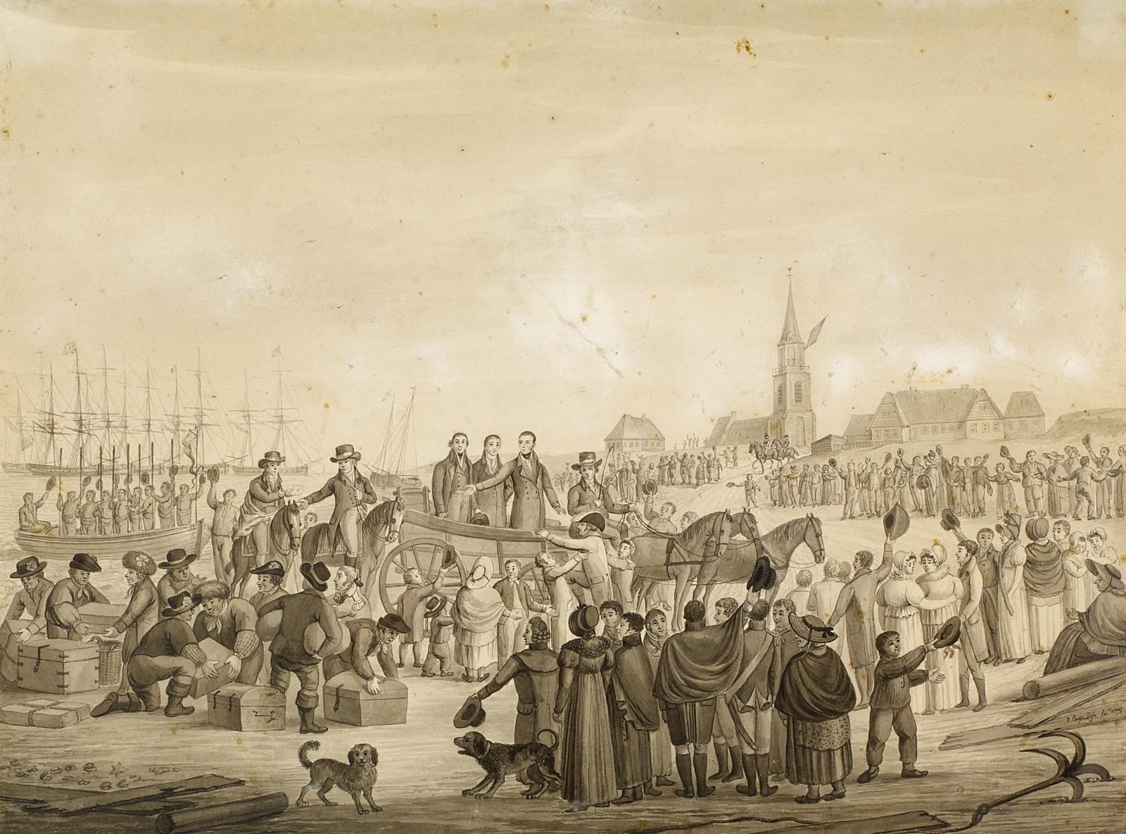 Dirk Langendyk - Empfang hoher Herren an der holländischen Küste