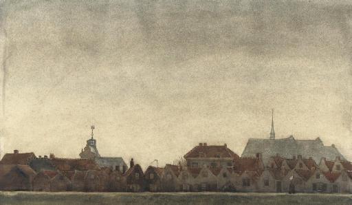 Dirk Nijland - A view of Brouwershaven, Zeeland
