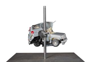 Dirk Skreber - Untitled (Car Crash, Escalade, Silver)