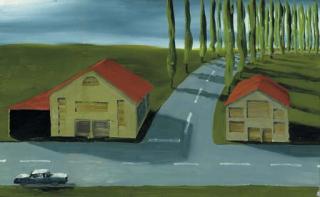 Dirk Skreber - Untitled (Zwei Hauser)