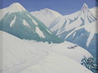 Dirk Smorenberg - A Mountainous Landscape, Les Avants, Switzerland