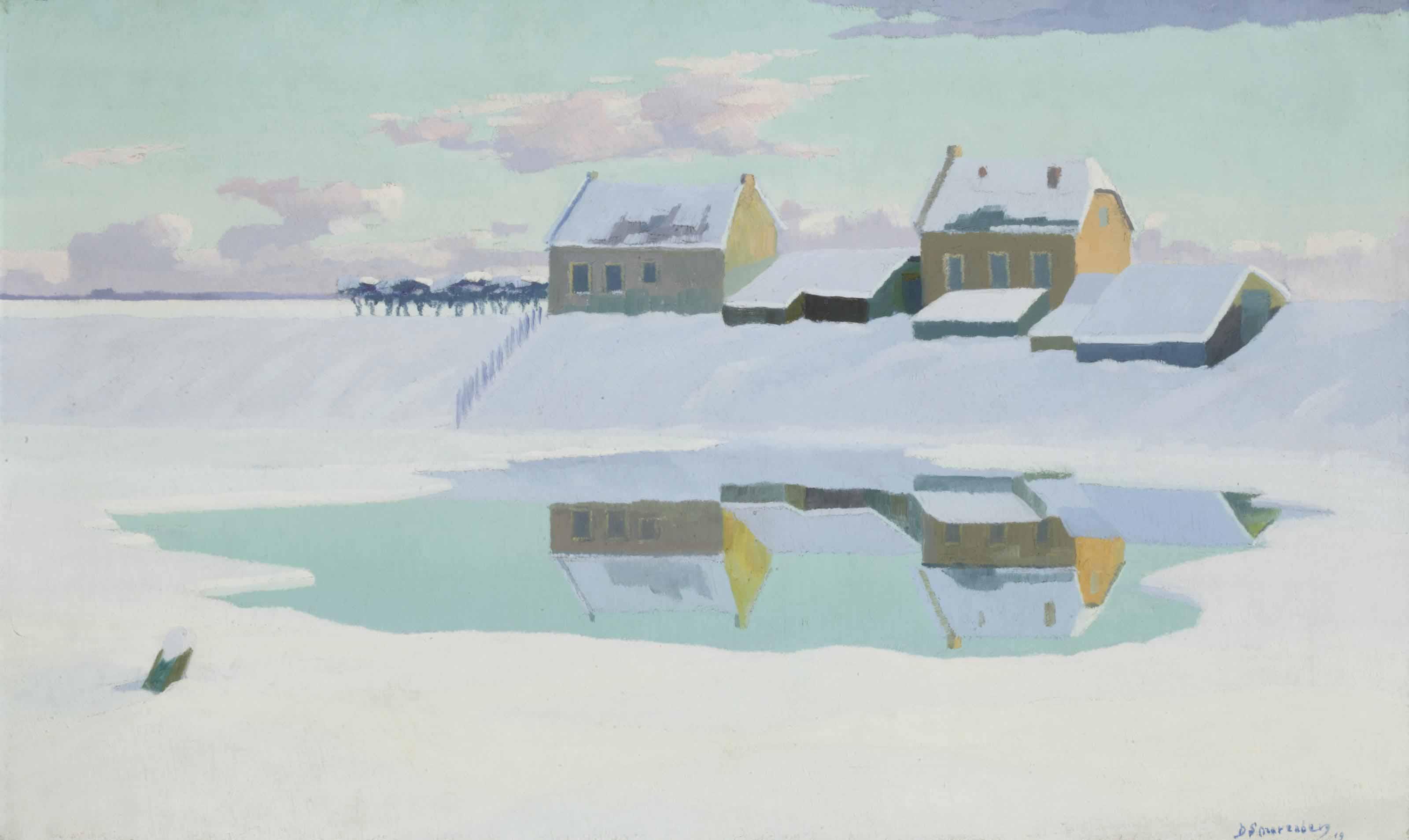 Dirk Smorenberg - A snow covered landscape