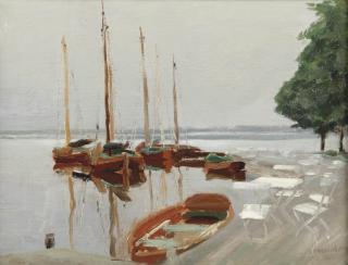 Dirk Smorenberg - Terrace of Hotel De Driesprong at the Loosdrechtse Plassen