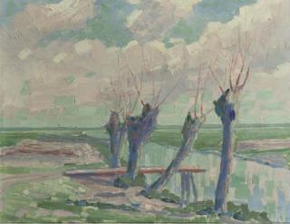 Dirk Smorenberg - Willows along a canal
