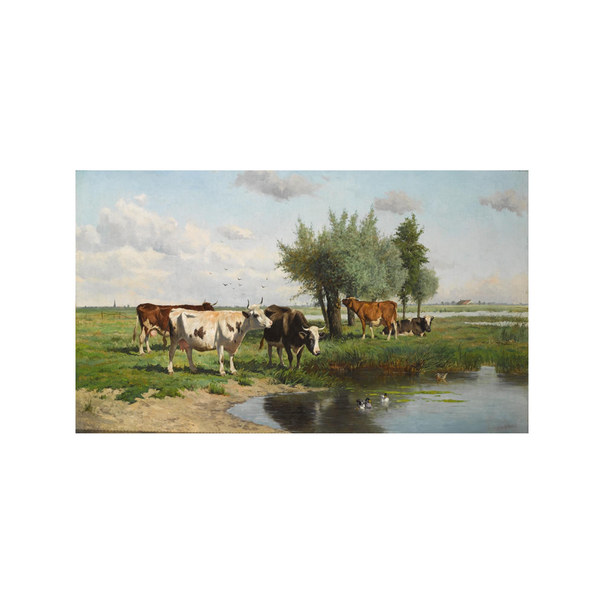 Dirk van Lokhorst - Cows In A Summer Landscape