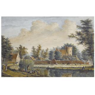 Dirk Verrijk - A Pair Of Views Of The Castle Of Loenersloot
