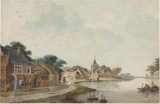 Dirk Verrijk - View of the village of Sloterdijk, near Amsterdam