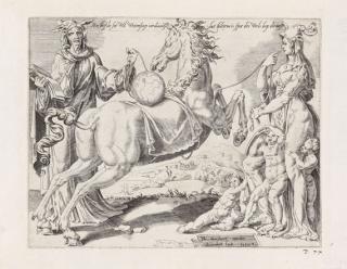 Dirk Volkertsz. Coornhert - 4 Bll.: Allegorische Szenen mit Pferden und Globen