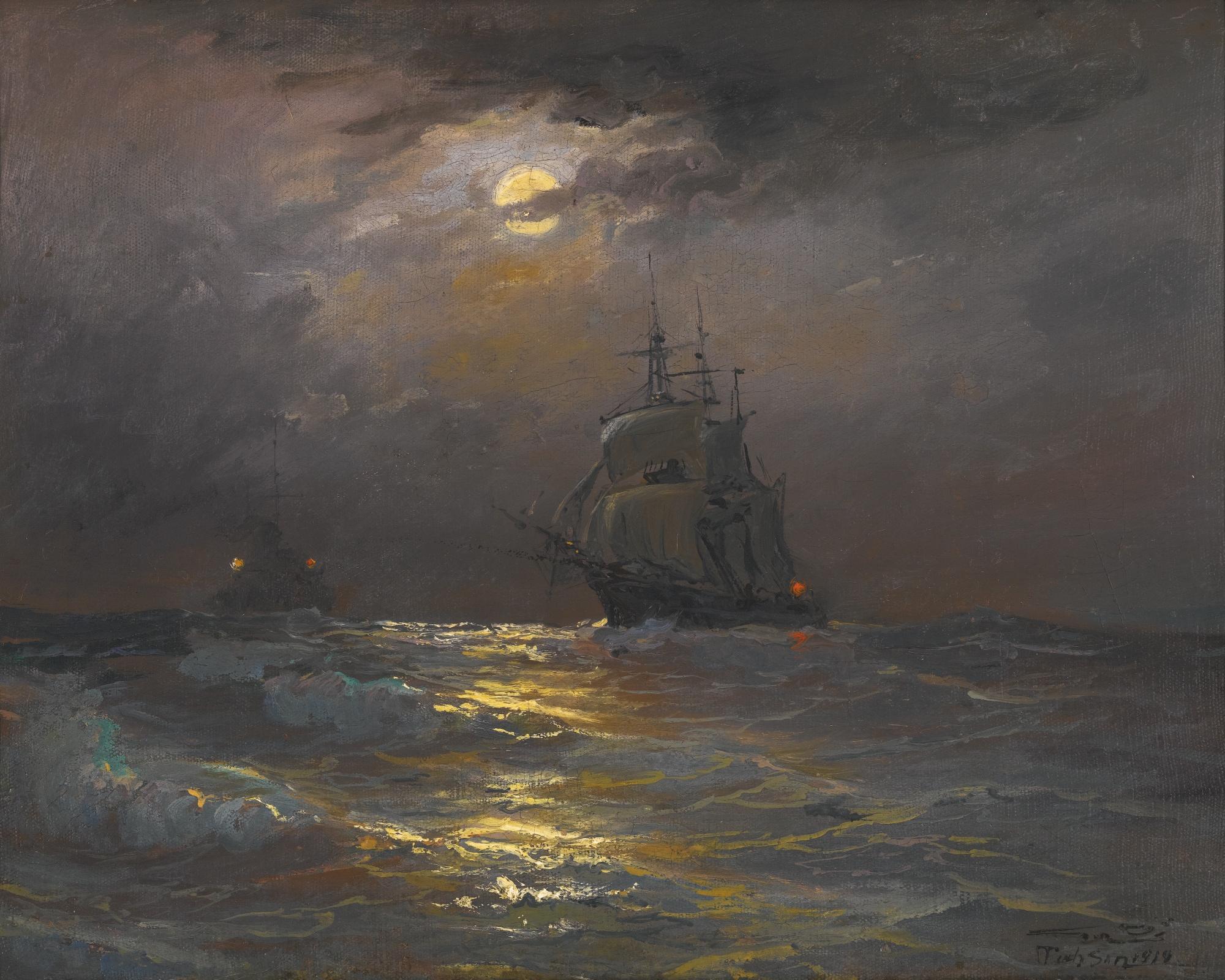 Diyarbakirli Tahsin - Turkish on High Seas, By Moonlight
