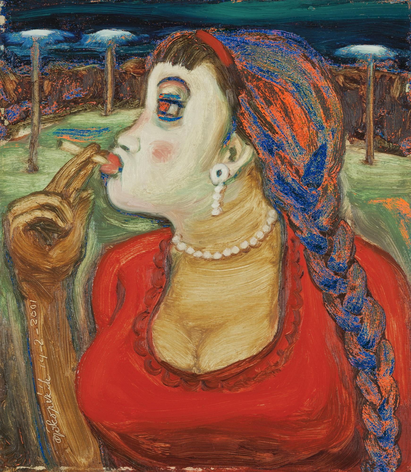Djoko Pekik - Lady Smoking
