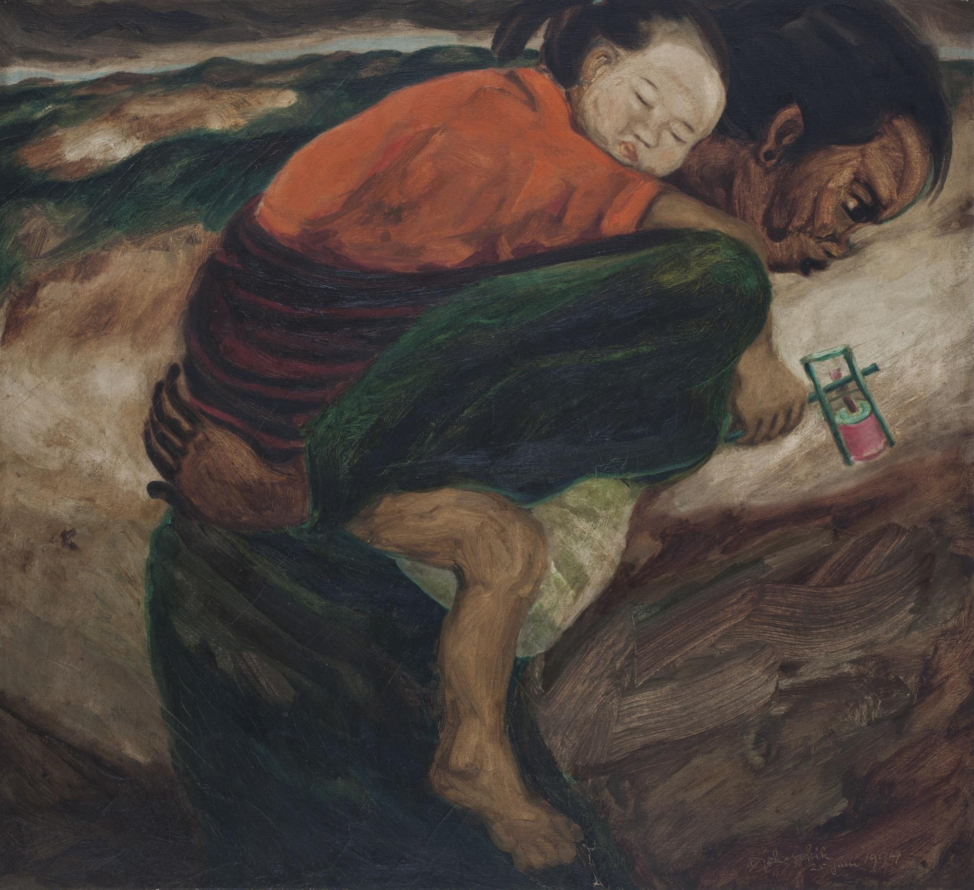Djoko Pekik - Mother And Child 