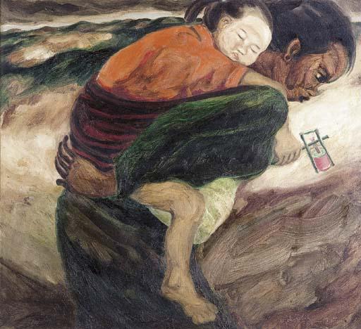 Djoko Pekik - Mother and child