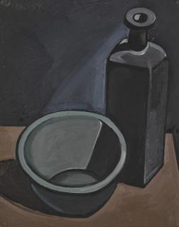 Dmitri Krasnopevtsev - Still Life With Bottle And Green Bowl