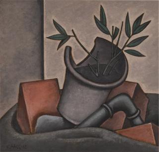 Dmitri Krasnopevtsev - Still Life with Broken Flower Pot