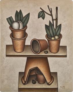 Dmitri Krasnopevtsev - Still Life with Flower Pots