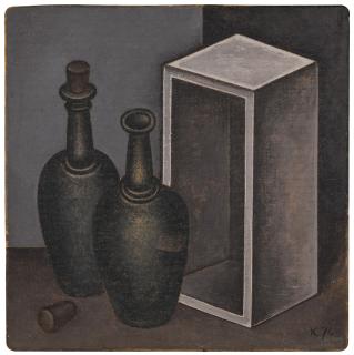 Dmitri Krasnopevtsev - Still Life With Two Bottles And A Box