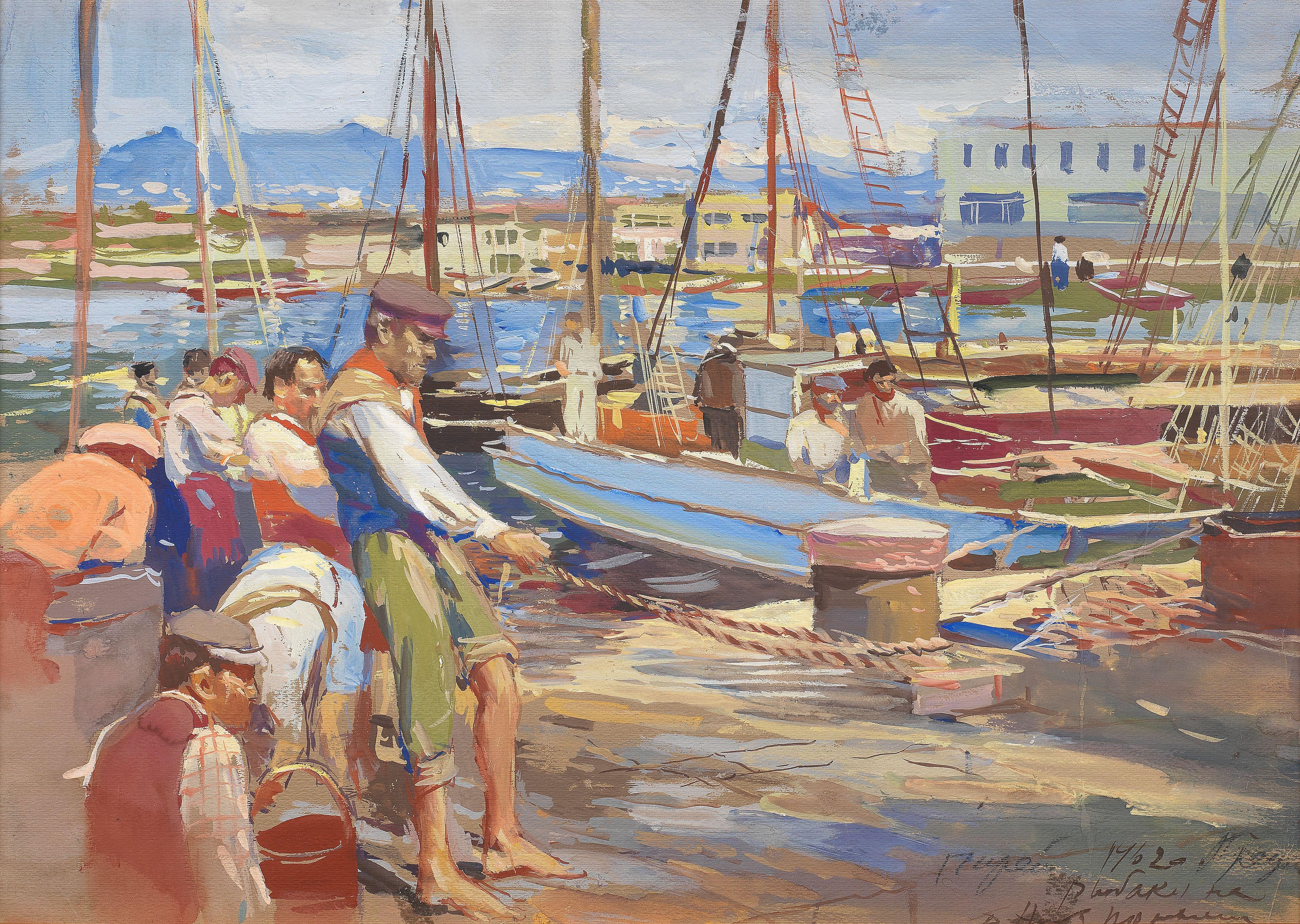 Dmitri Nalbandian - Fishermen on a Quay, Piraeus