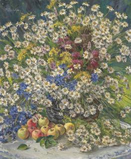 Dmitri Nalbandian - Still Life With Wild Flowers And Apples