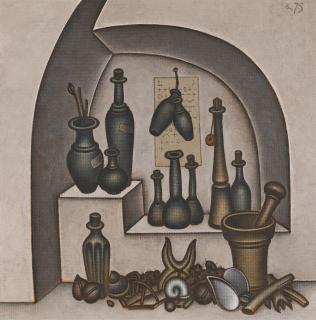 Dmitry Krasnopevtsev - Bottles and Other Objects in a Niche. Pharmacy