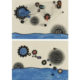 Dmitry Prigov - Russian Sky, Sea (A Pair), 1972