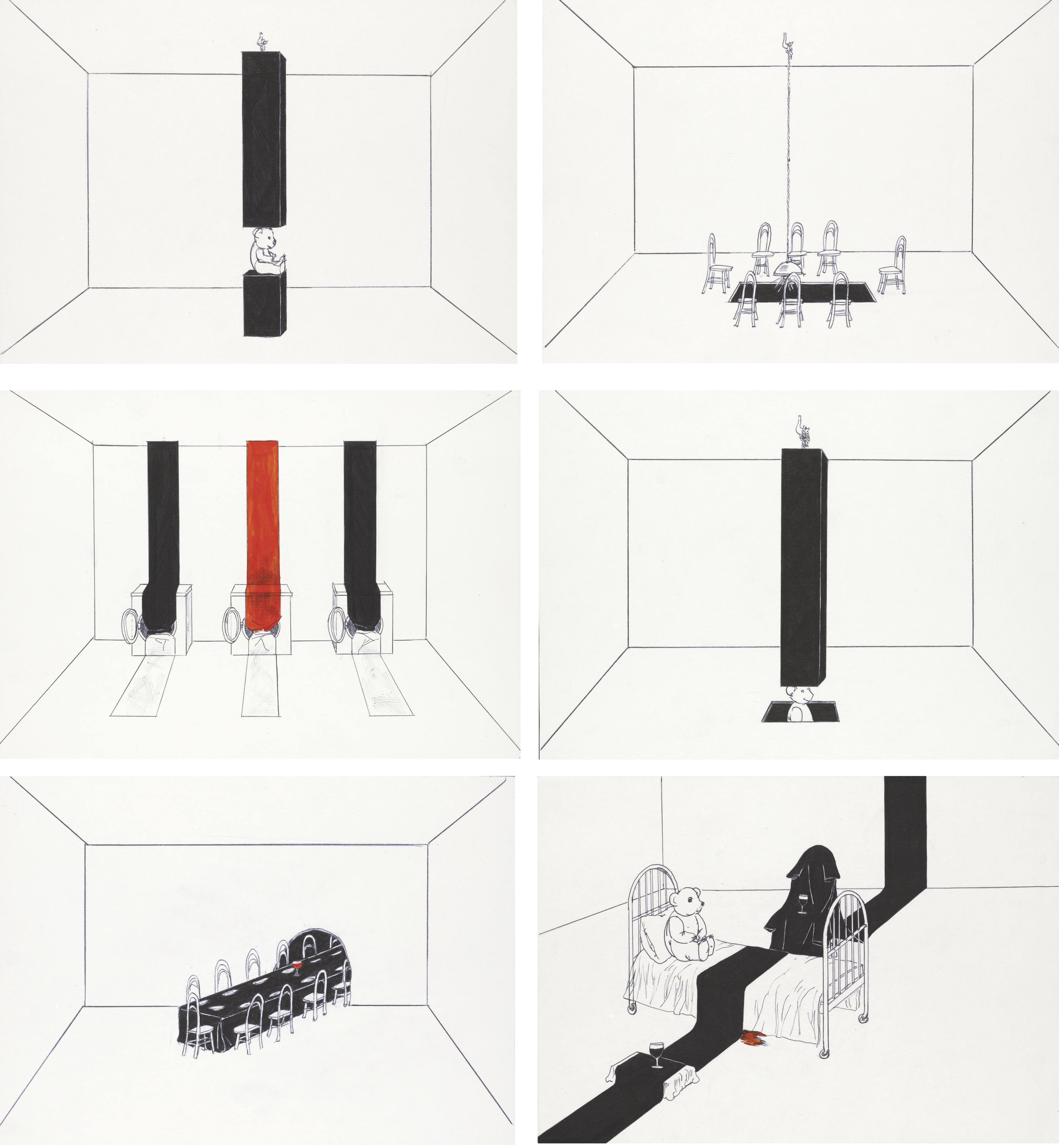 Dmitry Prigov - Six Works From The Design For Installation Series