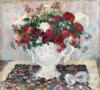 Dod Procter R.A. - Flowers on a Mat