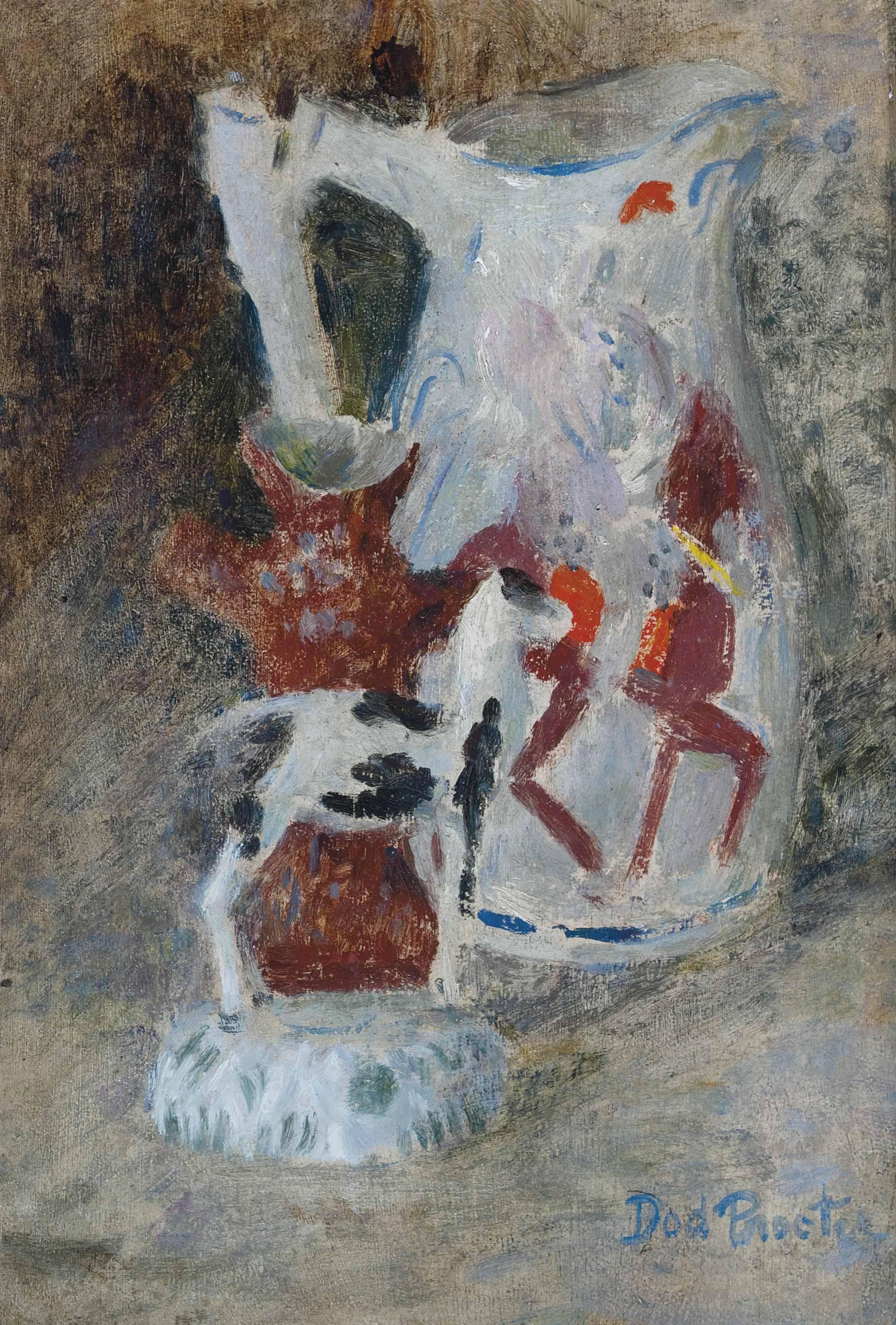 Dod Procter, R.A. - Still Life, with jug and figurine