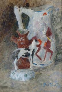 Dod Procter, R.A. - Still Life, with jug and figurine