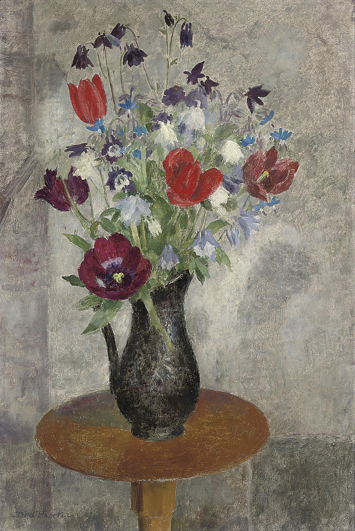 Dod Procter, R.A. - The Black Jug (recto); Interior (verso)