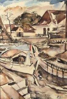 Dolf Breetvelt - Moored boats