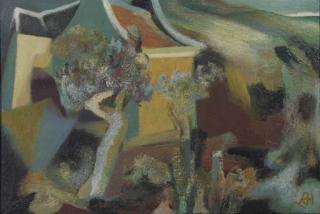 Dolf Henkes - Landscape with houses and trees