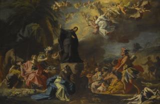 Domenico Antonio Vaccaro - Saint Francis Xavier Preaching To The Four Continents