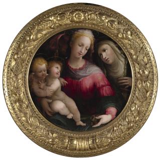 Domenico Beccafumi - Madonna And Child With The Infant Saint John The Baptist And Saint Catherine Of Siena