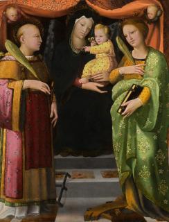 Domenico Beccafumi - The Virgin and Child with Saints Lawrence and Catherine of Alexandria