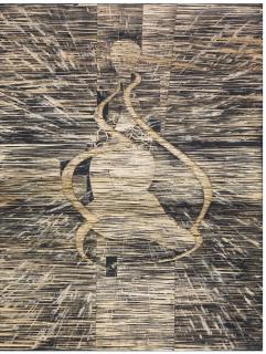 Domenico Bianchi - Senza Titolosigned And Dated 91 Roma On The Back; Engraved And Painted Wood.