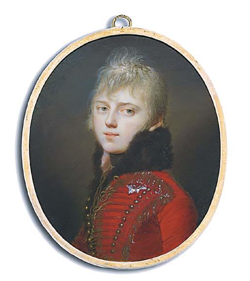 Domenico Bossi - Duke Adam of Württemberg (1792-1847), In Red Coat With Gold-Embroidered Red Facings, Gold Tassels And Buttons, Fur Collar And Dark Cravat, Wearing The Breast-Star of The Royal Württemberg Order of The Golden Eagle