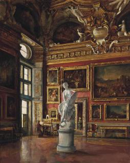 Domenico Caligo - An artist in the Salon de Jupiter, Pitti Palace, Florence